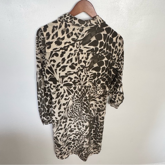 Diane Von Furstenberg Prita silk shirt dress leopard animal print. 100% Silk - Picture 4 of 15